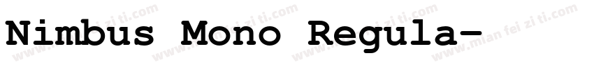 Nimbus Mono Regula字体转换